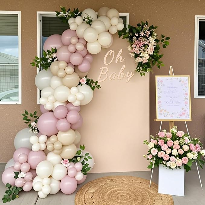 Sand White Balloons 12 inch, Cream Beige Latex Balloons 50pcs Party Balloon - Image 8