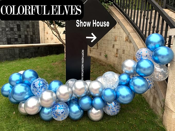 12 Inch 100 Pcs Latex Metallic Chrome Balloons Helium Shiny Thicken Balloons - Image 4