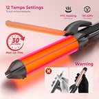 2 in 1 Curler and Straightener Travel Dual Voltage Curling Iron 1.25 Inch Normal Size Hair Curler Ceramic with EU/UK Plug Adapter for Travel Curling Wand Adjustable Temperature and Anti-Tangle