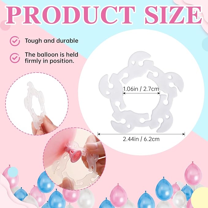 500 Pcs Plastic Balloon Clips Bulk, Reusable Balloon Clips - Image 2