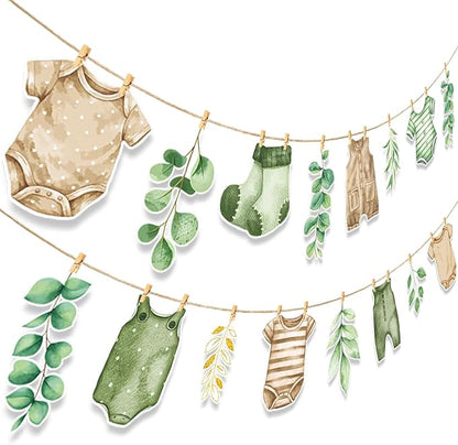 Greenery Baby Shower Decorations Sage Green Baby Shower Banner Oh Baby Party - Image 2