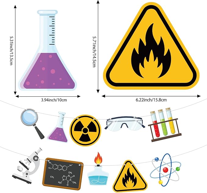 Science Decorations Banner Science Party Banner Chemistry Laboratory Theme - Image 2