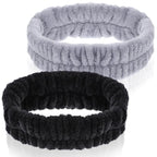 Ouligay 2PCS Spa Headbands for Washing Face Skincare Hair Band Soft Terry Cloth Headband Facial Makeup Headband for Shower Mask Yoga Sports Exercise Gift for Women and Teens
