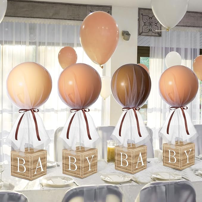 6 Set Brown Bear Tulle Tutu Balloon by Wettarn