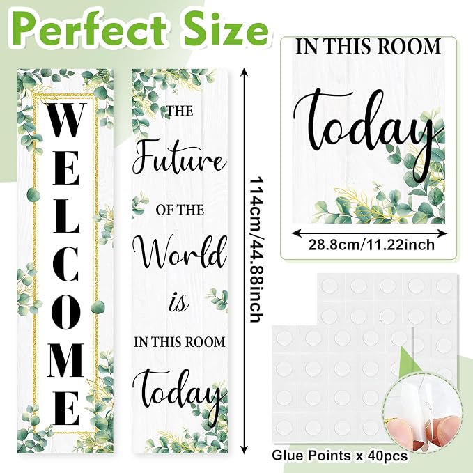 Eucalyptus Classroom Welcome Poster Decorations, Welcome Sign - Image 2