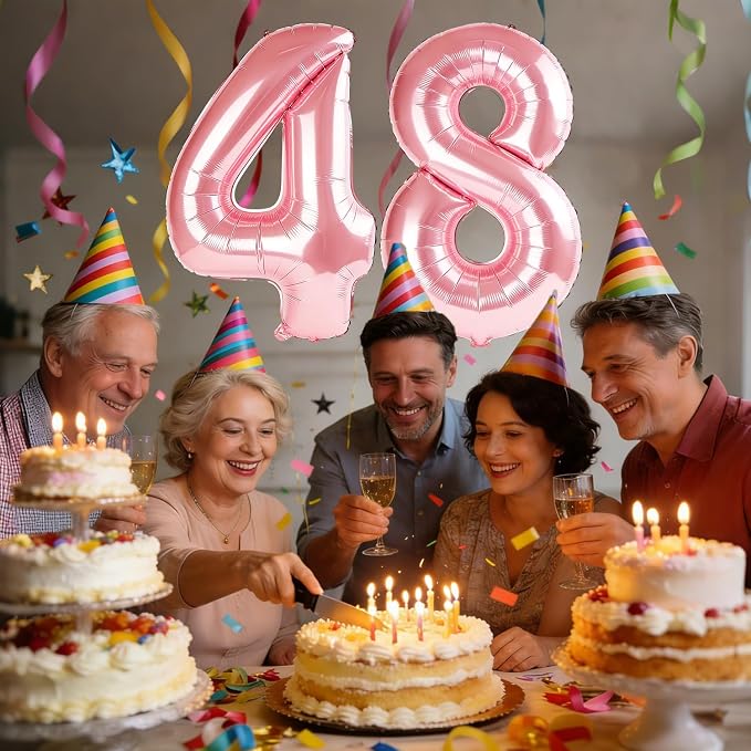 40 Inch Number 48 Balloons for 48th Birthday Party Decorations, 0-100 Jewelry - Image 2