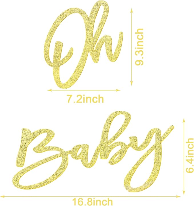 Oh Baby Sign for Shower Backdrop - Image 2