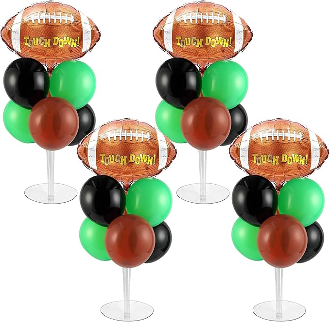4 Sets Football Party Balloons Stand Kit by Naozinebi