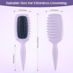 Curly Hair Brush for Detangling, Shaping and Defining Curls, Waves & Coils on All Light Wet or Dry Hair Types for Women and Men, Reduce Tangling, Curl Defining Brush, Lavender Purple