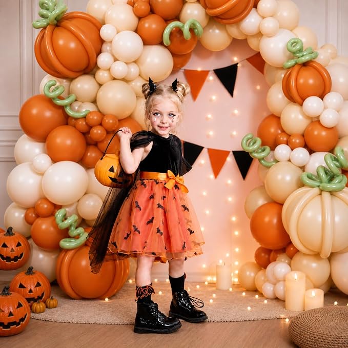 CROSSFINGERS Fall Pumpkins Balloon Arch Kit Baby Shower Decoration | Orange - Image 7