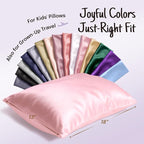 OLESILK 100% Mulberry Silk Toddler Pillowcase for Hair and Skin, Both Sides 19 Momme Pure Natural Silk Travel Pillow Cases with Hidden Zipper, 13"x 18", Light Plum