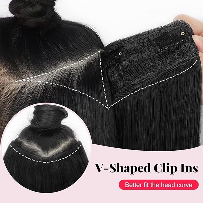 ALXNAN Long Wavy Hair Extensions for Women, Clip in Hair Extensions Clip Ins Soft Full Head Synthetic Hairpieces 20 Inch Dark Ash Blonde mix Light Blonde Highlights