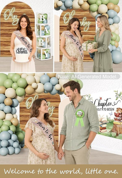 297PCS Cocomigo Green A New Chapter Begins Baby Shower Kit, 25 Guests | - Image 7