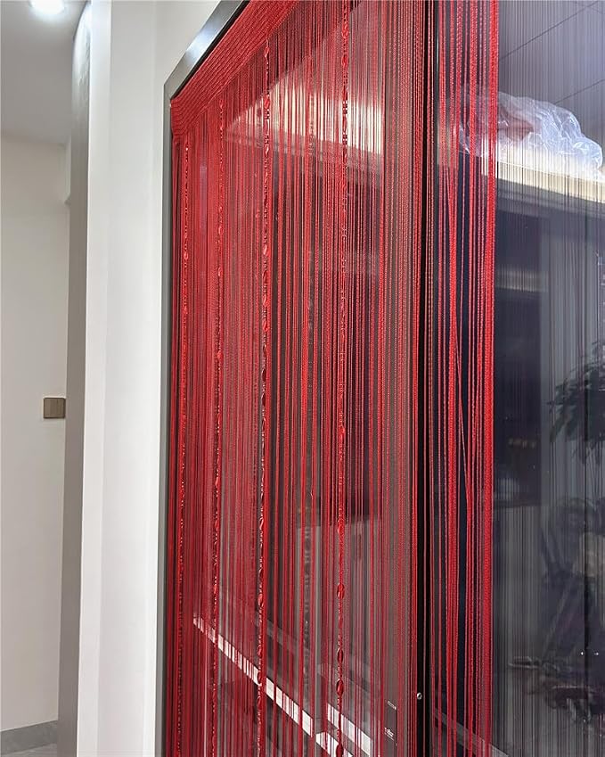ave split 100cmX200cm Decorative Door String Curtain Beads Wall Panel Fringe - Image 5
