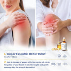 HIQILI 1 Fl Oz Ginger Oil, 100% Pure Natural Ginger Essential Oil for Hair, Massage, Skin - 30ml