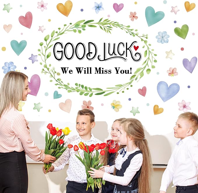 Colorful Good Luck We Will Miss You Backdrop Banner Photography Background - Image 4