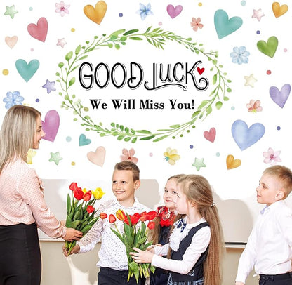 Colorful Good Luck We Will Miss You Backdrop Banner Photography Background - Image 4