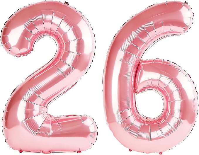 40 Inch Number 26 Balloons for 26th Birthday Party Decorations, 0-100 Jewelry by FOBELEC