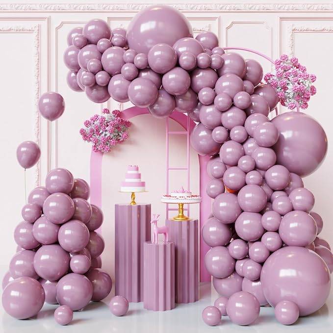 Dusty Purple Balloons Arch Kit, Graduation, Birthday Party Decorations by FQZYLCH