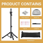 Relx Wig Head Stand - Adjustable Mannequin Head Stand - Wig Stand for Styling - Wig Stand Tripod for Cosmetology Hairdressing Training (Head Not Included)