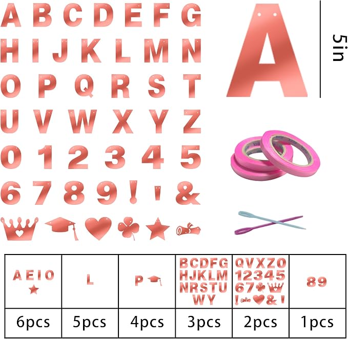 131 PCS Custom Banner DIY Letter Banners Personalized Banner | Make Your Own - Image 2