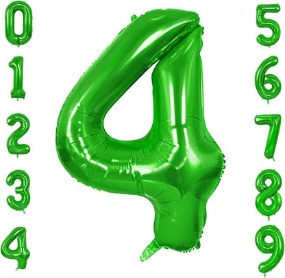 Number 4 Balloons for 4th Birthday Party Decorations, 0-100 Large No.4 Balloons by Joycard