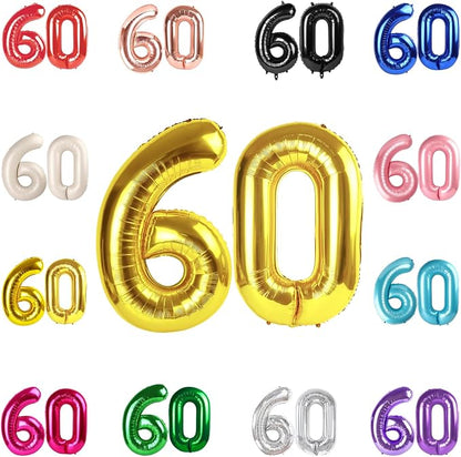 Gold Number 60 Balloon 40 Inch by IWERP