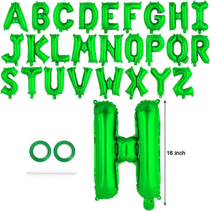26 Pcs Green Letter Balloons, 16 Inch Foil Alphabet Letter Balloons, Letter A-Z - Image 2