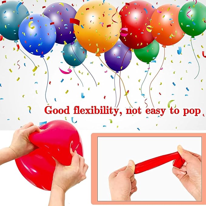 68Pcs Red Black White Latex Balloons 12 Inch - Image 3