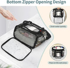 Large Shower Caddy Portable, Mesh Shower Caddy with Hook, Hanging Toiletry Bag with Dividers, Quick Dry Bathroom Tote Shower Bag with Bottom Zipper Open Design for Gym, Dorm, Camping, Beach, Travel