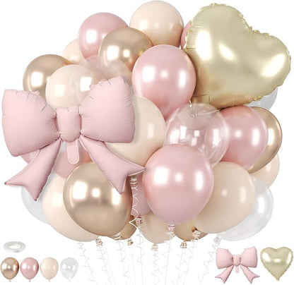 Pearl Pink and Gold Balloons by BIAPIAN