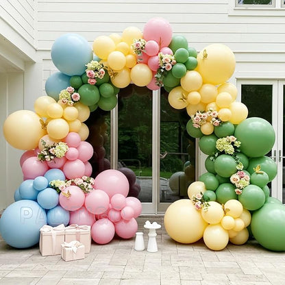 Pastel Balloon Arch Kit for Baby Shower Decorations, Birthday Party, Garden by Palitigo