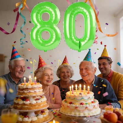 40 Inch Number 80 Balloons for 80th Birthday Party Decorations, 0-100 Fruit - Image 2