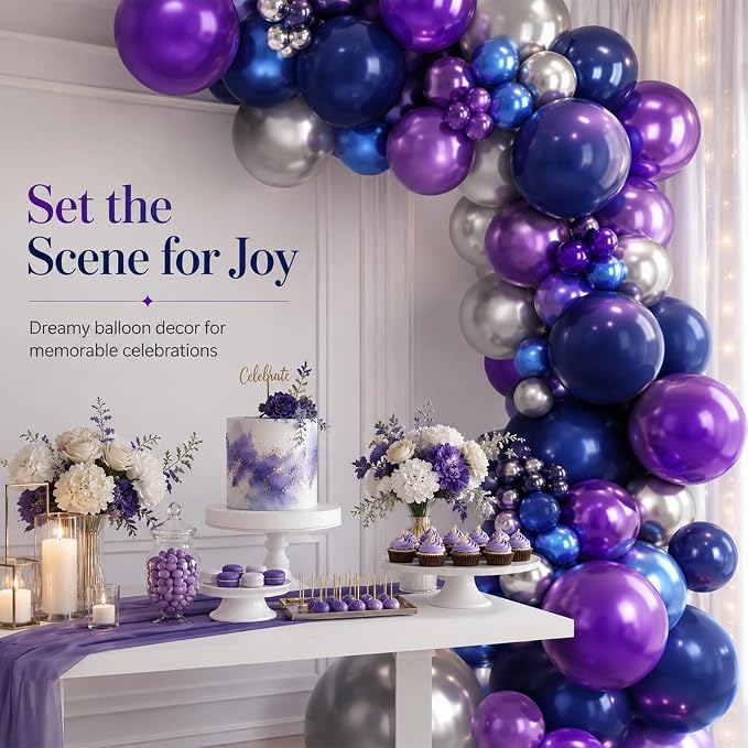 Purple and Blue Balloon Set - Image 7