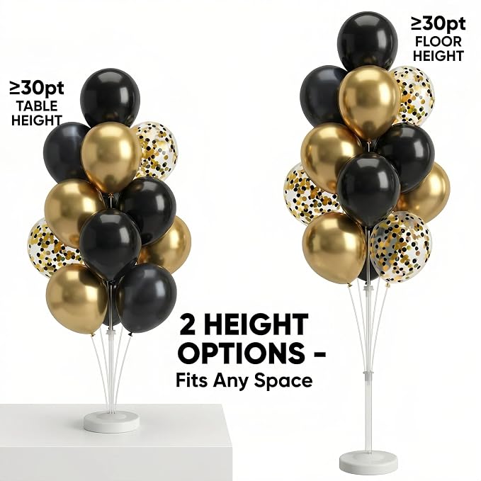 Balloon Column Stand Kit, 2 Sets of Assorted Rainbow Balloon Tower Pillar - Image 3
