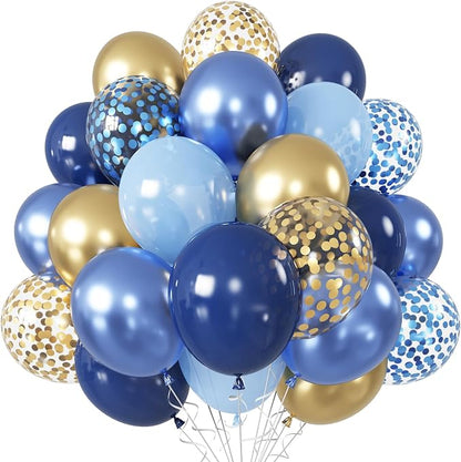 Blue and Gold Balloons by Jobkoo