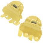Camila Paris CP3132 French Hair Clip for Women, Set of 2 Small Yellow Girls Hair Claw Clips Fashion Durable Hair Accessories for Women, Luxury Ladies Strong Hold No Slip Grip Clamp, Made in France