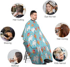 Extra Long Professional Salon Cape, Samoyed Dogs Floral Dog Dyeing Salon Apron Haircut Cloth Wrap Protector for Hair Cutting