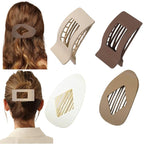 Flat Hair Clips for Woman,4PCS French Flat Hair Claw Clips,Matte No-Slip Hair ClipDuckbill Hair Clips for Thick and Thin Hair,Strong Hold Barrettes