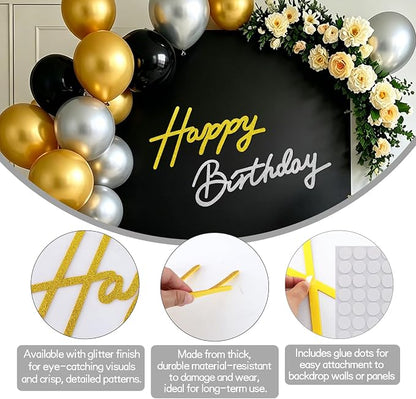TONIFUL Happy Birthday Sign for Backdrop - Image 2