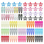 KUBOM 100 Pcs Colorful Hair Clips,Metal Cute Hair Barrettes Snap Non-Slip Metal Hair Clips for Girls, Toddlers, Kids, Women