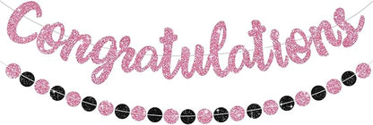 BEISHIDA Congratulations Banner Pink 2026 Graduation Banners, Grad Congrats by Beishida