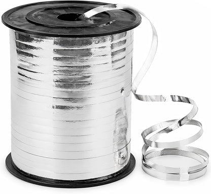 500 Yards Curling Ribbon, 1/5 Inch Shiny Silver Ribbon, Balloon String by YCDMLJC