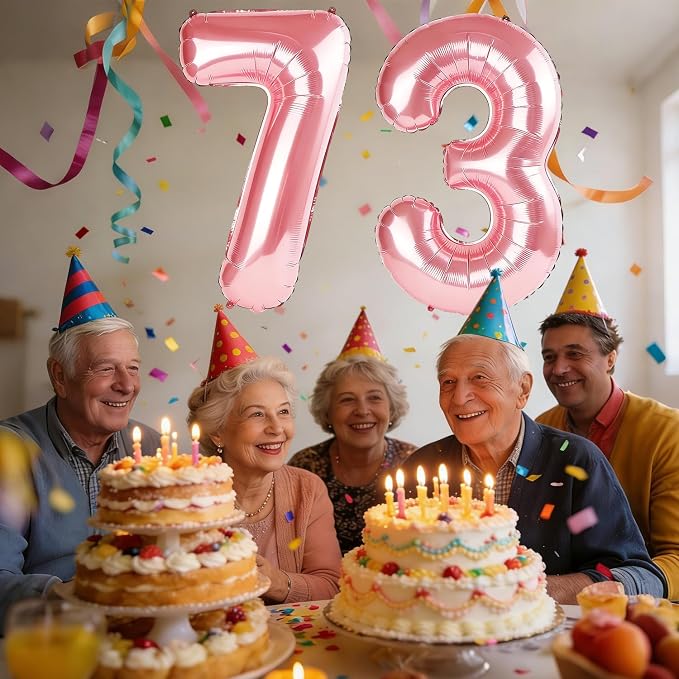 40 Inch Number 73 Balloons for 73rd Birthday Party Decorations, 0-100 Jewelry - Image 2