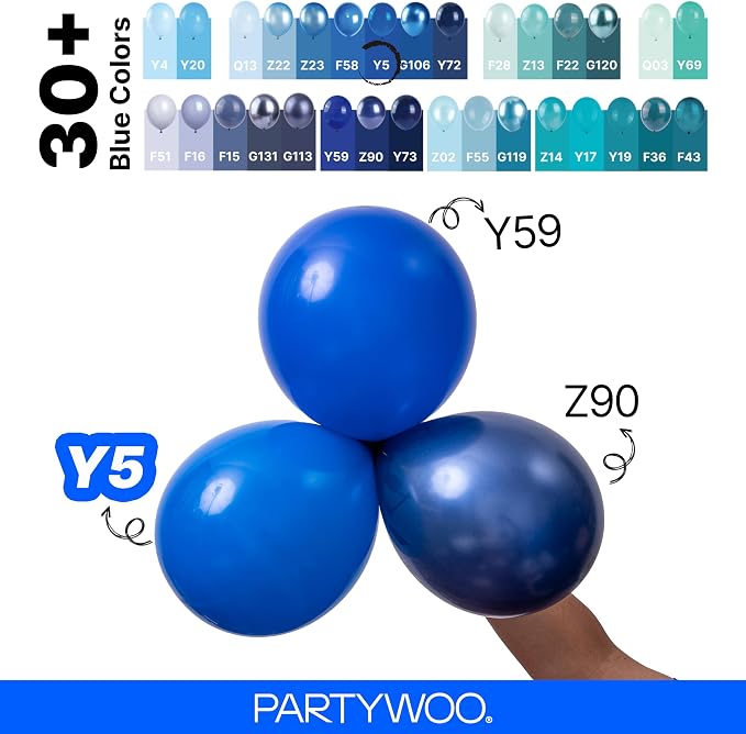PartyWoo Dark Blue Balloons, Party Decorations, Wedding Decorations - Image 4