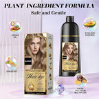 Natural Hair Dye Shampoo 3 IN 1, Hair Color for Gray Hair Coverage, Hair Coloring Shampoo for Women, Color Shampoo Beard Dye for Men, Vegan Ammonia Free Hair Shampoo (MEDIUM BLONDE)