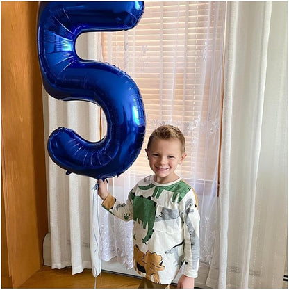 Blue Number 5 Balloon 40 Inch - Image 3