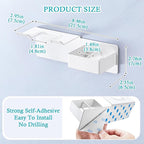 Hair Dryer Holder, Hair Straightener Holder Wall Mount, Hair Tool Organizer, Hairdryer and Straightener Holders, Adhesive Hair Tool Storage for Blow Dryer, Curling Iron, Flat Iron Stand (White)