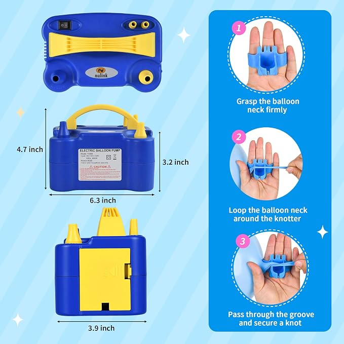 Balloon Pump Electric Portable Dual Nozzle | Air Pump - Image 8