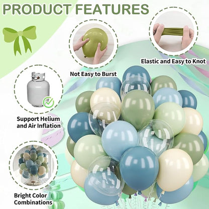 Sage Green and Blue Balloons - Image 7